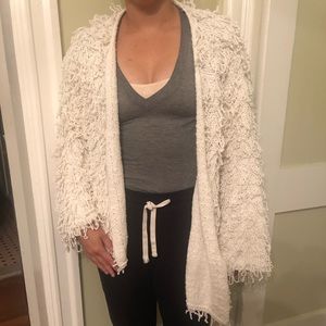 Mango flequi fringed cardigan